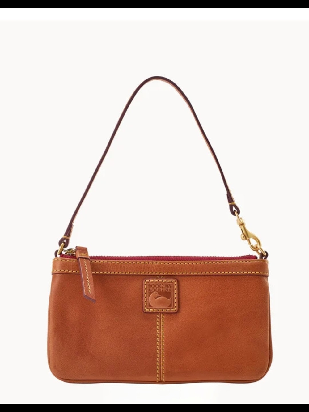 NWT! Dooney & Bourke Large Florentine Leather Wristlet in NATURAL